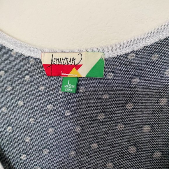 NWOT Modcloth Fervour Polka Dot Knit Top - Picture 3 of 6